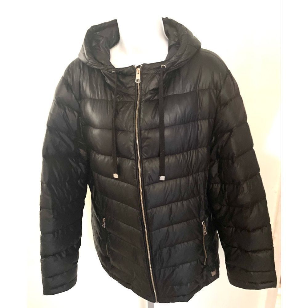 Andrew Marc Women’s Packable Lightweight Premium Down Puff Jacket Black Size XXL